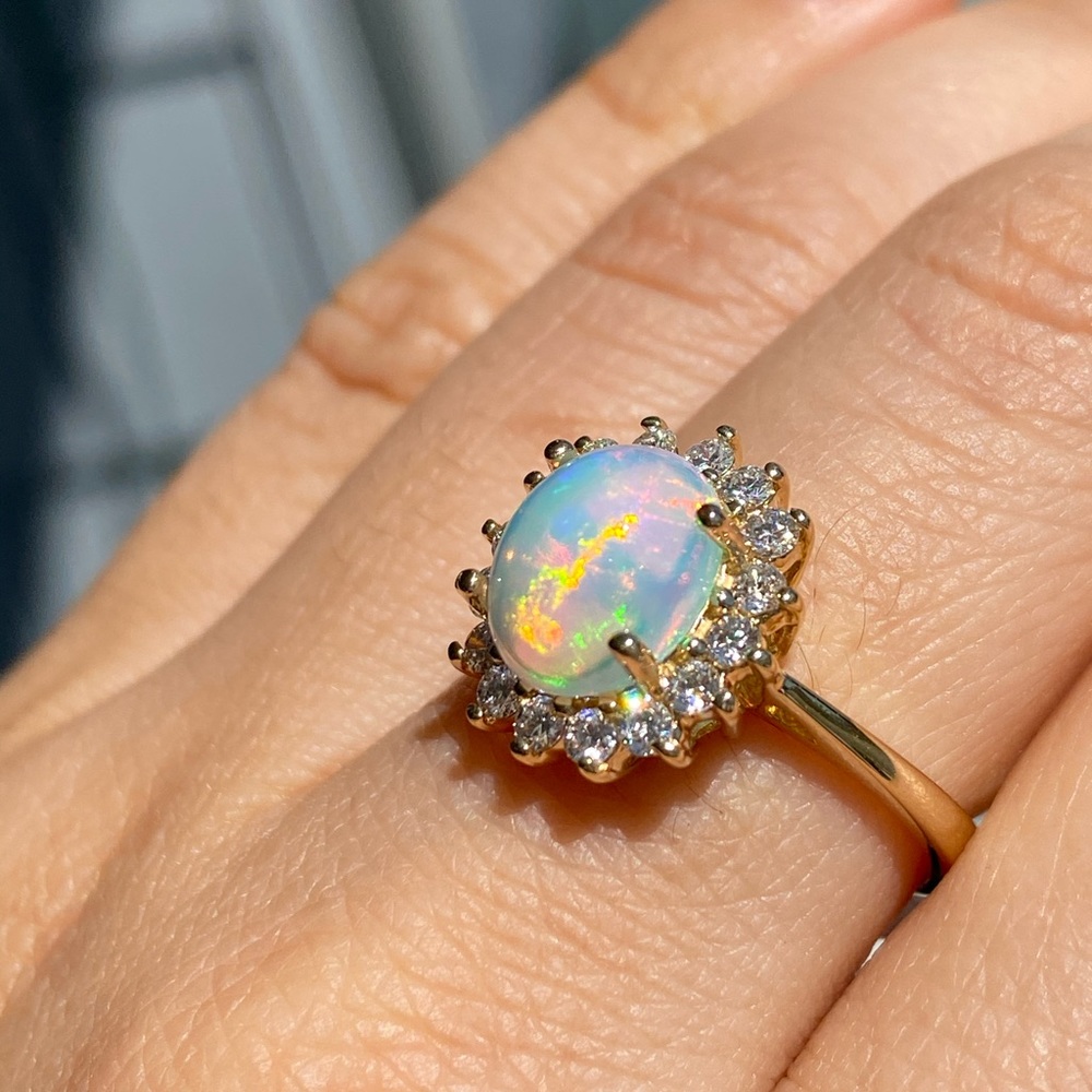Opal And Diamond Ring.. Authentic - image 5
